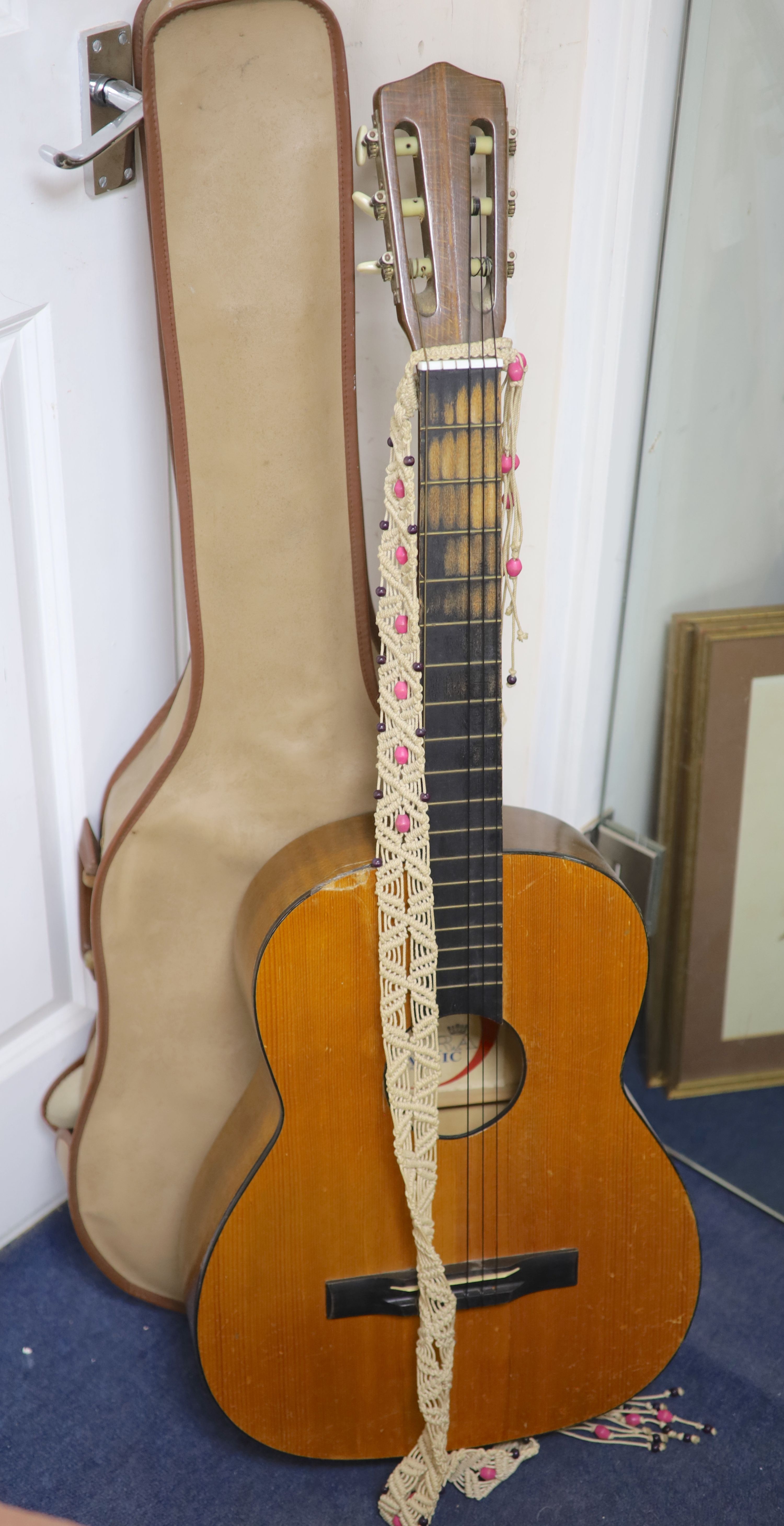 A German-made Resonata acoustic guitar, cased and a Tatra Classic guitar